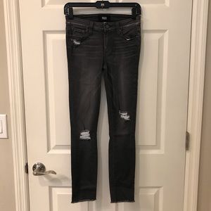 Paige Verdugo Ankle Skinny Gray Distressed Jean 27